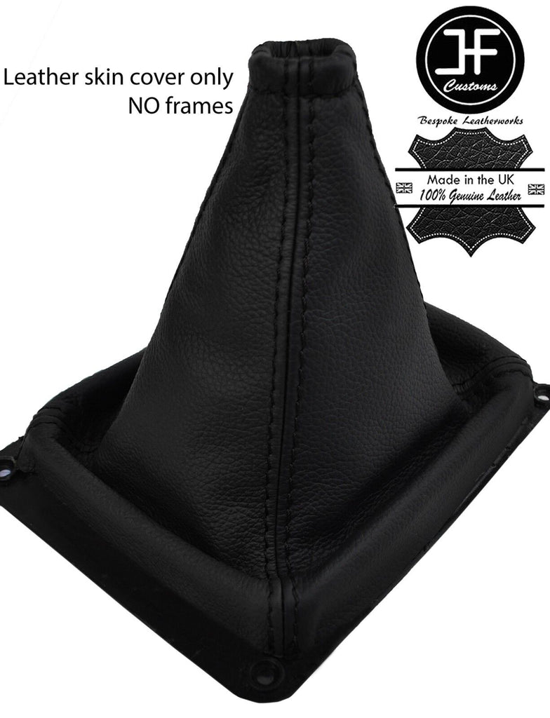 BLACK & BLACK TOP GRAIN LEATHER MANUAL GEAR GAITER FITS KIA SORENTO MK1 02-09