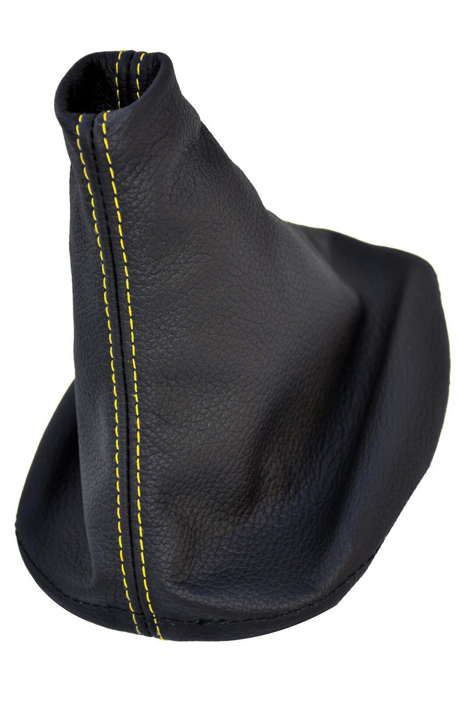 YELLOW STITCH FITS SEAT TOLEDO MK2 LEON MK1 99-2005 GEAR GAITOR 100% BLACK LTHR