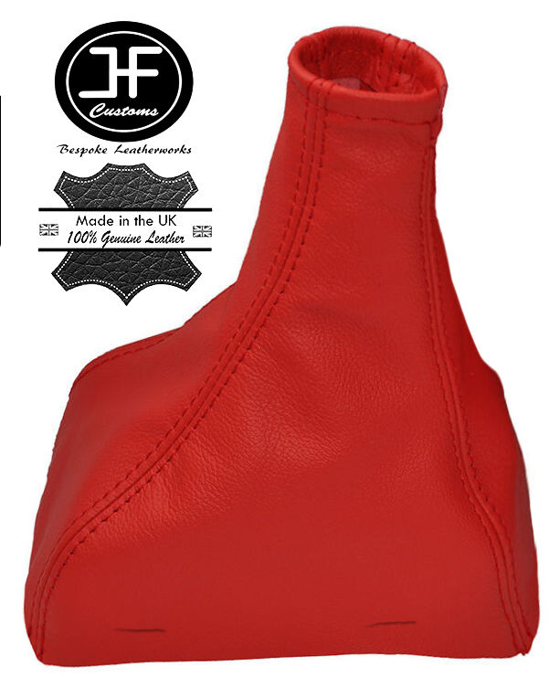 RED REAL LEATHER MANUAL GEAR STICK GAITER FITS JAGUAR X-TYPE 2001-2009