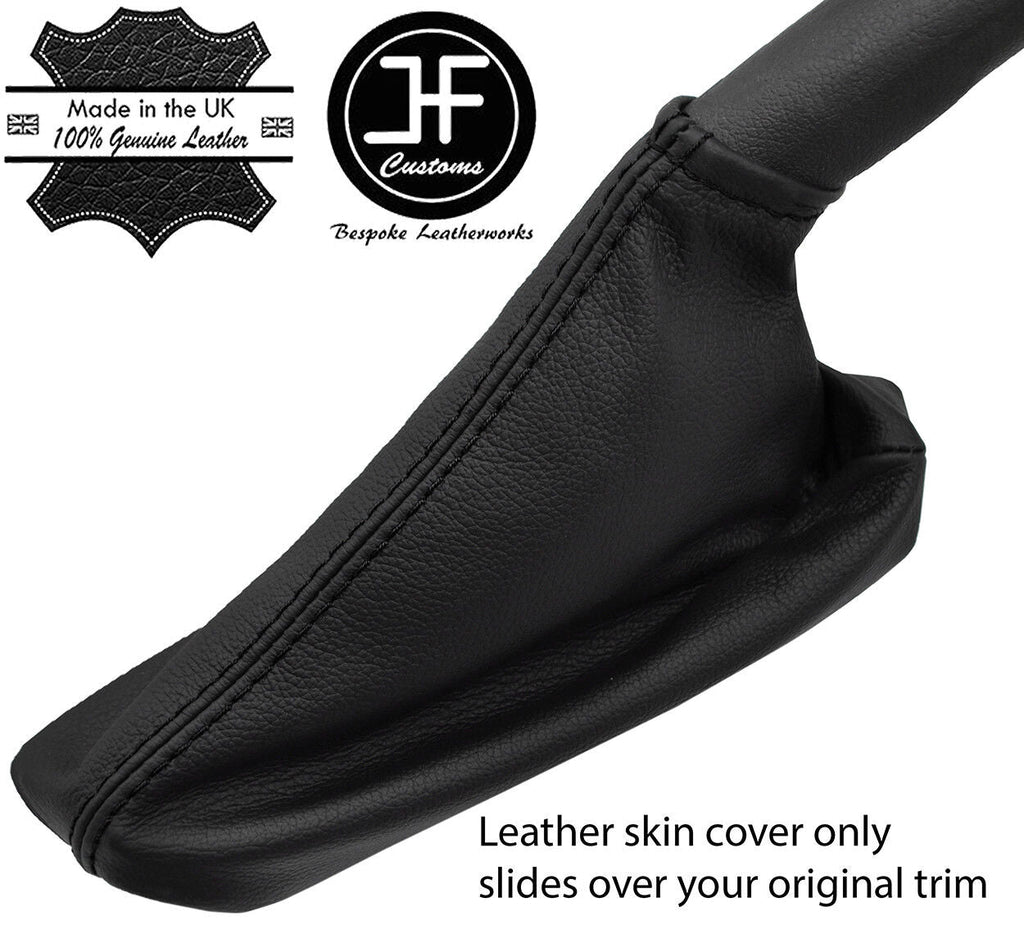 BLACK STITCHING TOP GRAIN LEATHER HANDBRAKE GAITER FITS PEUGEOT 508 2011-2017