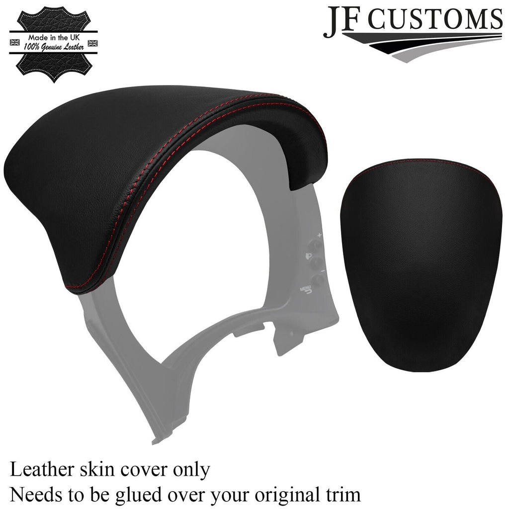 RED STITCH SPEEDO HOOD LEATHER COVER FOR FIAT 500 2015-2020 CUSTOM NEW