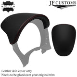 RED STITCH SPEEDO HOOD LEATHER COVER FOR FIAT 500 2015-2020 CUSTOM NEW