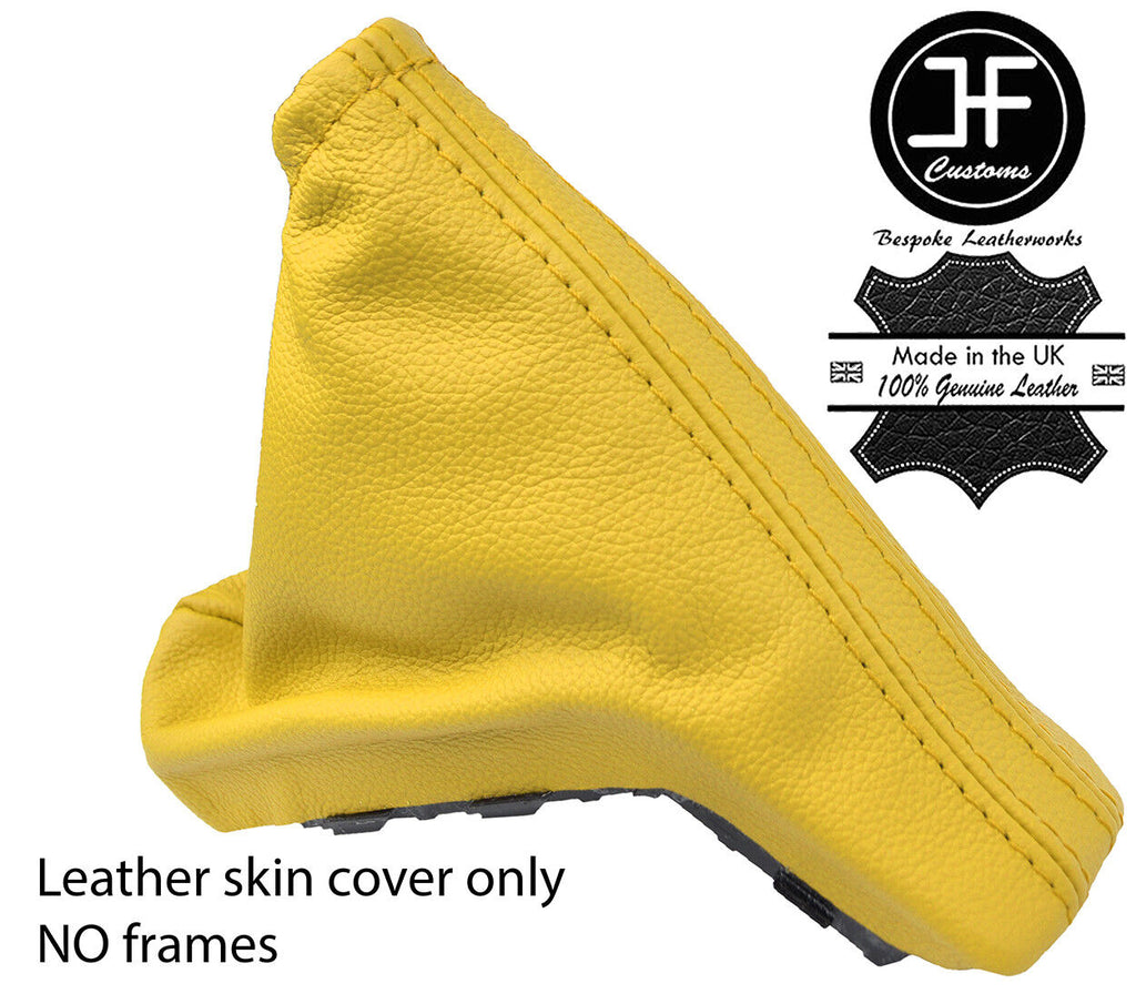 YELLOW TOP GRAIN LEATHER HANDBRAKE GAITER FOR VAUXHALL OPEL ASTRA MK5 H 2004-09