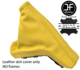 YELLOW TOP GRAIN LEATHER HANDBRAKE GAITER FOR VAUXHALL OPEL ASTRA MK5 H 2004-09