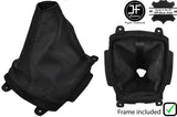 BLACK STITCH LEATHER MANUAL GEAR GAITER+PLASTIC FRAME FITS RENAULT KOLEOS 07-16