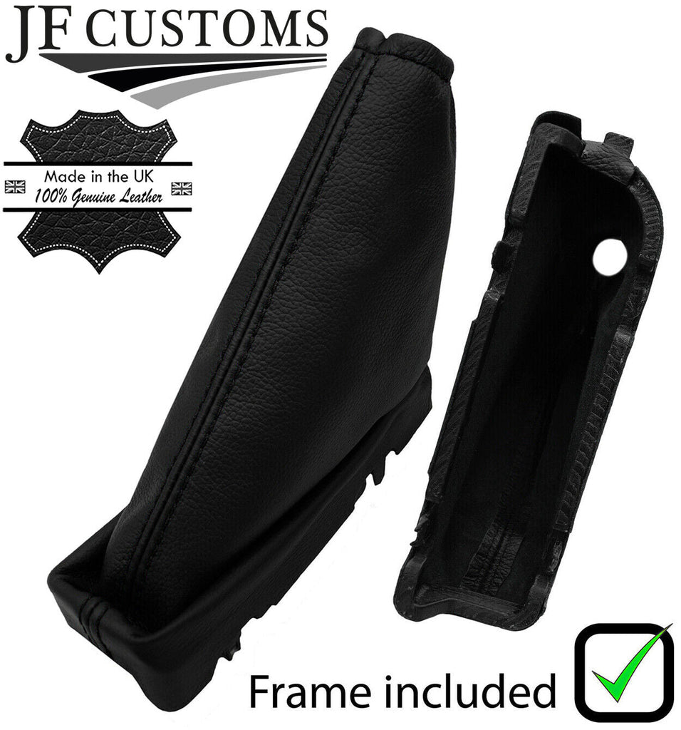 BLACK STITCH LEATHER HANDBRAKE GAITER + PLASTIC FRAME FITS MAZDA TRIBUTE 05-07