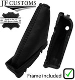 BLACK STITCH LEATHER HANDBRAKE GAITER + PLASTIC FRAME FITS MAZDA TRIBUTE 05-07