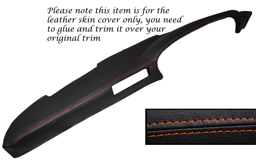 ORANGE STITCH TOP DASH DASHBOARD LEATHER COVER FITS PORSCHE 911 930 & SC 75-84