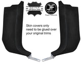 BLACK STITCH 2X FRONT LOWER SIDE A PILLAR SUEDE COVERS FITS VW TOUAREG 02-11