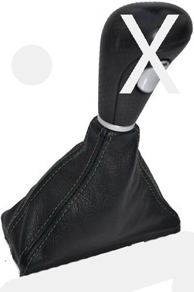 black stitch FITS AUDI A3 04-09 DSG LEATHER GEAR GAITER CUSTOM NEW MADE IN UK
