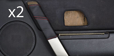 red stitch FITS LAND ROVER FREELANDER 04-06 2 X FRONT DOOR HANDLE LEATHER COVERS