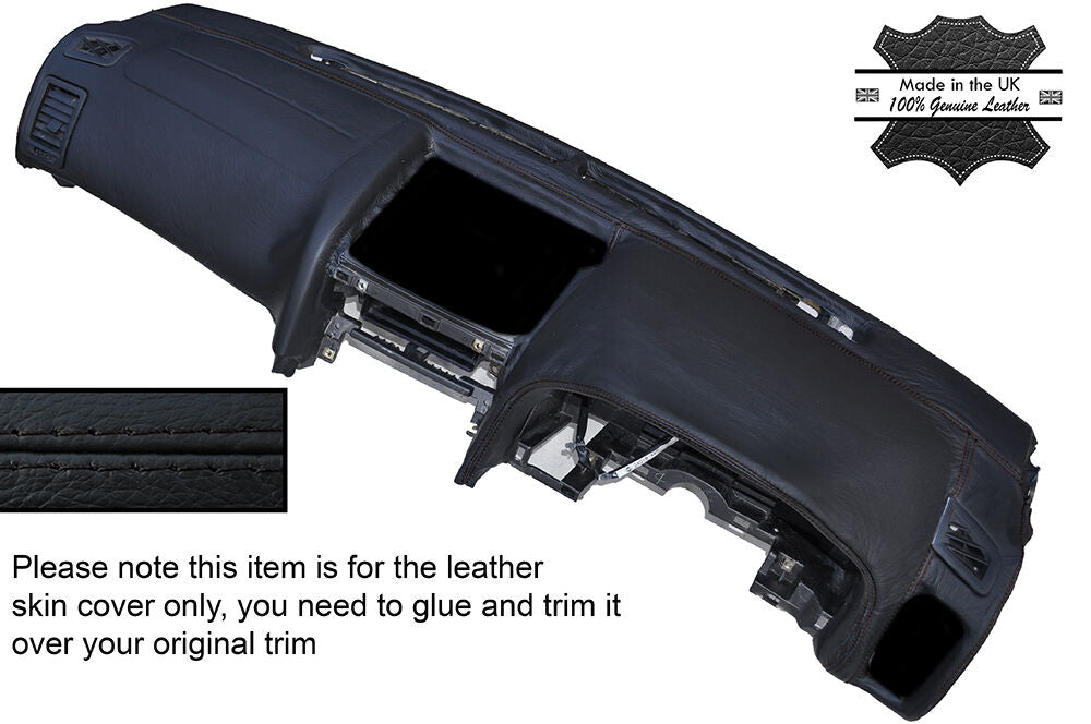 BLACK STITCH DASH DASHBOARD SKIN COVER FITS NISSAN SKYLINE R34 GTR GT-T 98-02