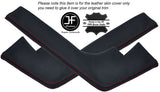 RED STITCHING 2X SCREEN PILLAR LEATHER COVERS FITS JAGUAR E TYPE SERIES 1