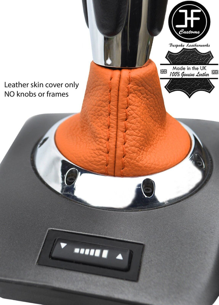 ORANGE TOP GRAIN REAL LEATHER GEAR GAITER FITS BMW 3 SERIES E46 SMG 1998-2005