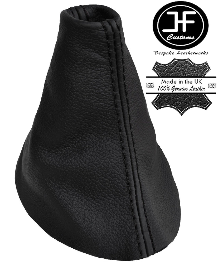 BLACK STITCHING REAL LEATHER MANUAL GEAR GAITER FITS SKODA ROOMSTER 2006-2014