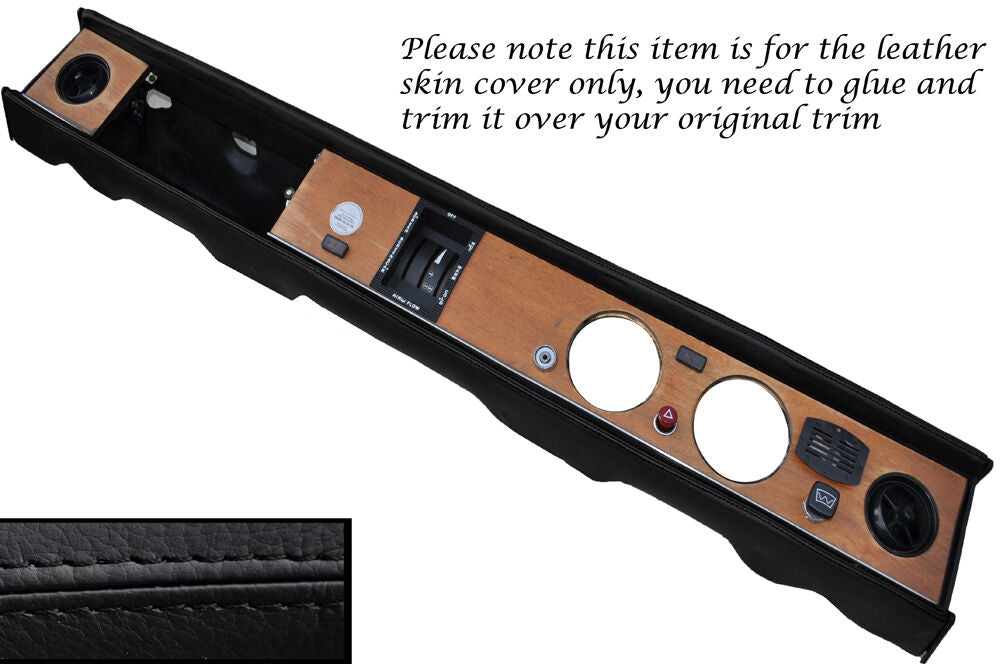 BLACK STITCH  DASH DASHBOARD LEATHER SKIN COVER FITS TRIUMPH DOLOMITE 1300