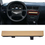 CREAM LEATHER CUP HOLDER BLANK TRIM COVER + FRAME FITS VW GOLF MK4 98-05