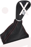 red stitch FITS AUDI A6 04-11 AUTOMATIC LEATHER GEAR GAITER CUSTOM NEW