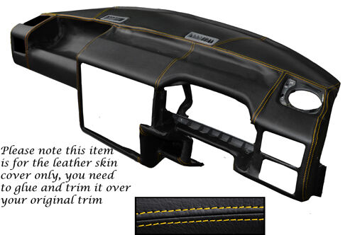 YELLOW STITCH FITS VW T4 TRANSPORTER CARAVELLE CAMPER DASH DASHBOARD LTHR COVER