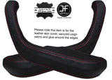 RED STITCH 2X FRONT DOOR HANDLE ARMREST COVERS FITS BMW 5 SERIES E28 81-87