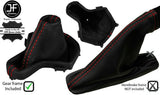 RED STITCH LEATHER GEAR+PLASTIC FRAME HANDBRAKE FOR FREELANDER LR2 AUTOMATIC