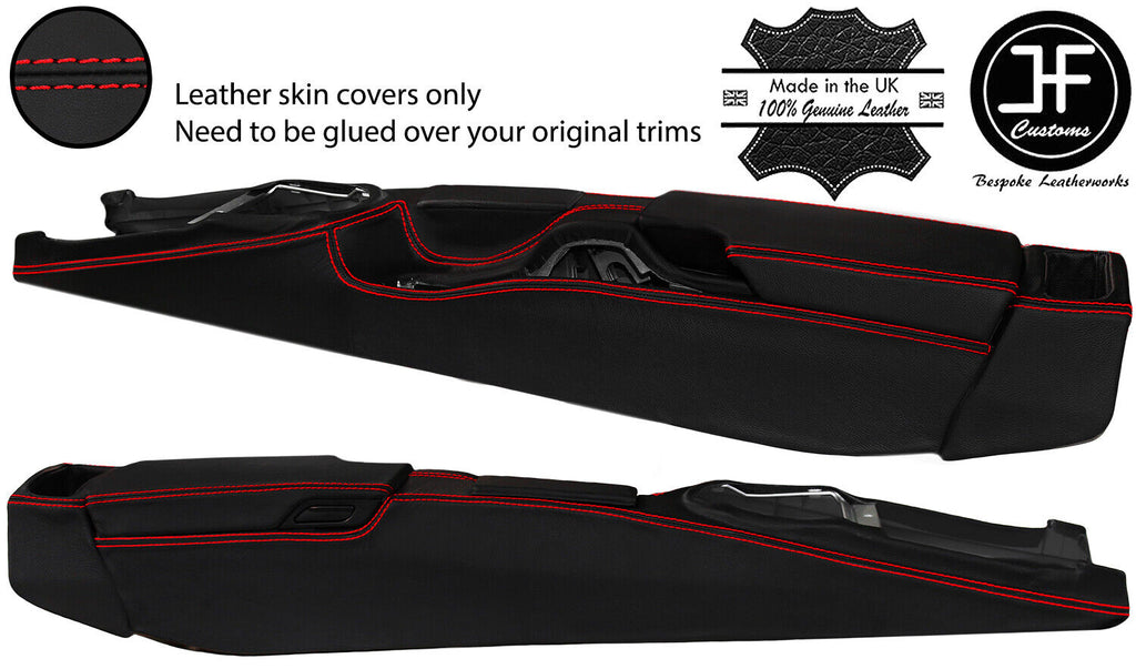 RED STITCH FULL CONSOLE NAPPA LEATHER COVER FOR PORSCHE 987 BOXSTER CAYMAN