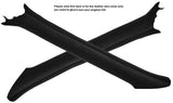 BLACK STITCH 2X A PILLARS LEATHER SKIN COVERS FITS LEXUS IS200 1998-2005