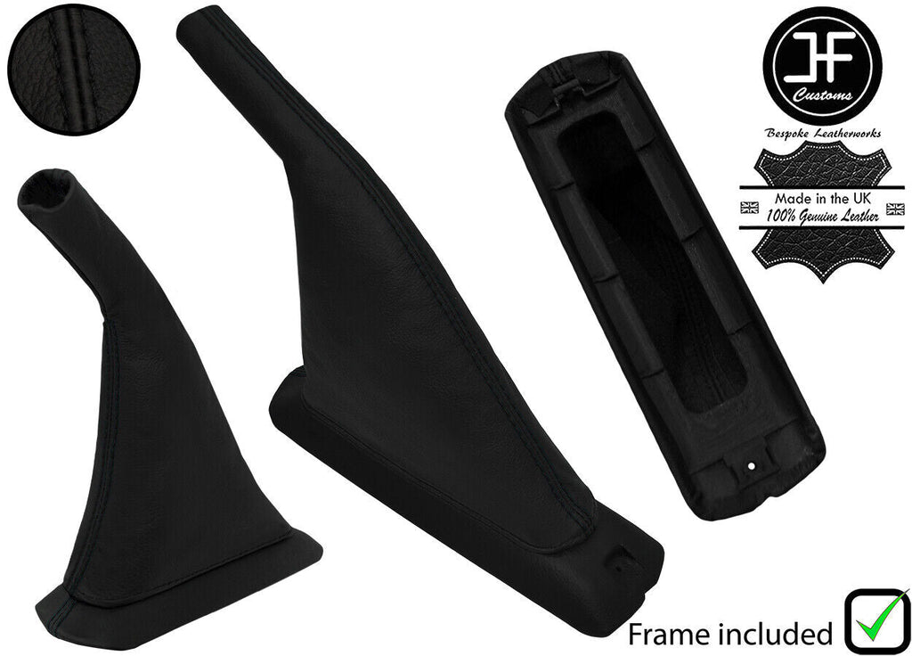 FOR VW GOLF MK2 MKII GTI G60 RALLYE HANDBRAKE LEATHER + BASE KIT BLACK STITCH