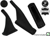 FOR VW GOLF MK2 MKII GTI G60 RALLYE HANDBRAKE LEATHER + BASE KIT BLACK STITCH