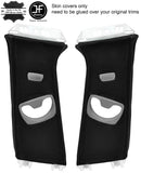 BLACK STITCH 2X UPPER B PILLAR CARBON VINYL COVERS FOR BMW 3  F30 F31 11-18