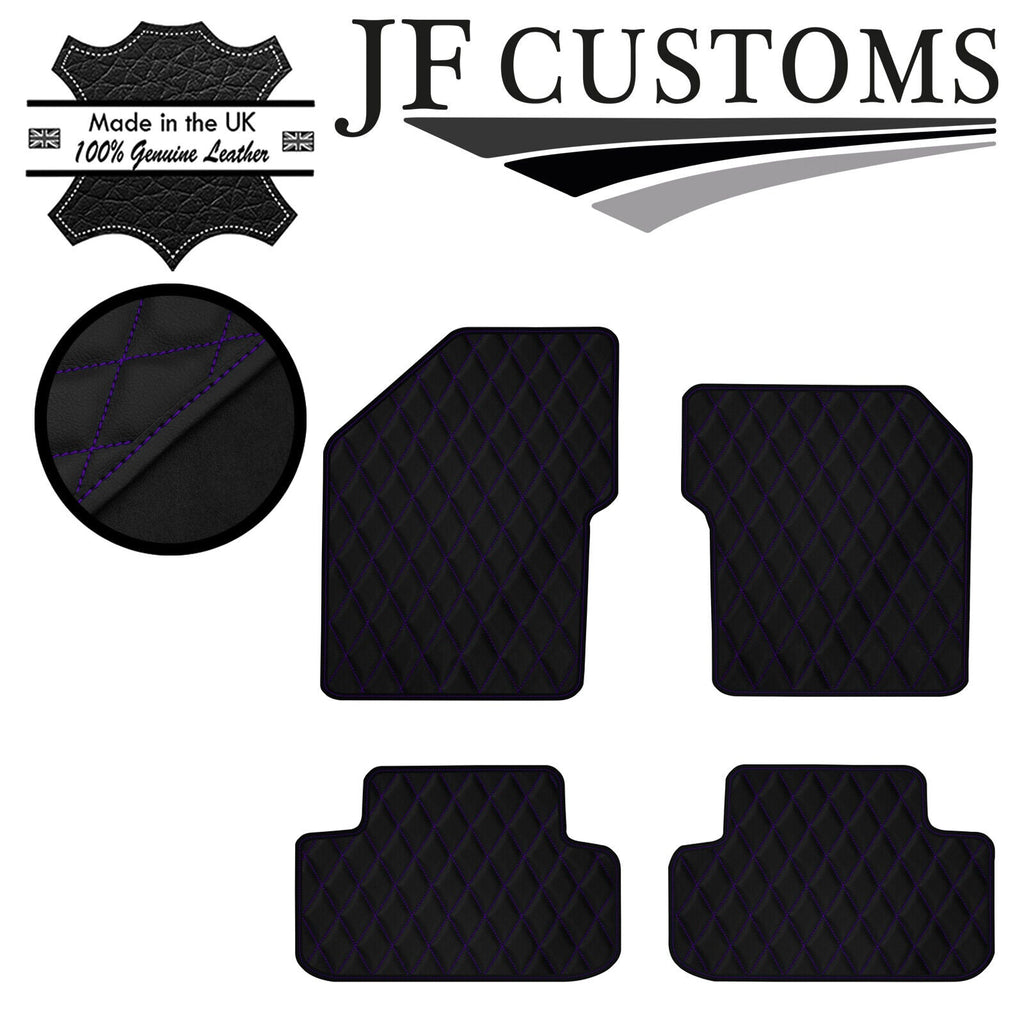 PURPLE DIAMOND STITCH VINYL 4X TAILORED FLOOR MAT CARPETS FOR ALFA 147 01-10