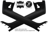 BLACK STITCHING 2X A PILLAR REAL LEATHER COVERS FITS BMW Z4 E89 2009-2017