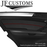 RED STITCH D GREY SUEDE 2X REAR DOOR TRIM COVER FOR MERCEDES ML W164 05-11
