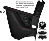 RED STITCHING 2x REAR QUARTER PANE LEATHER COVERS FITS LOTUS EXCEL SE CUSTOM NEW