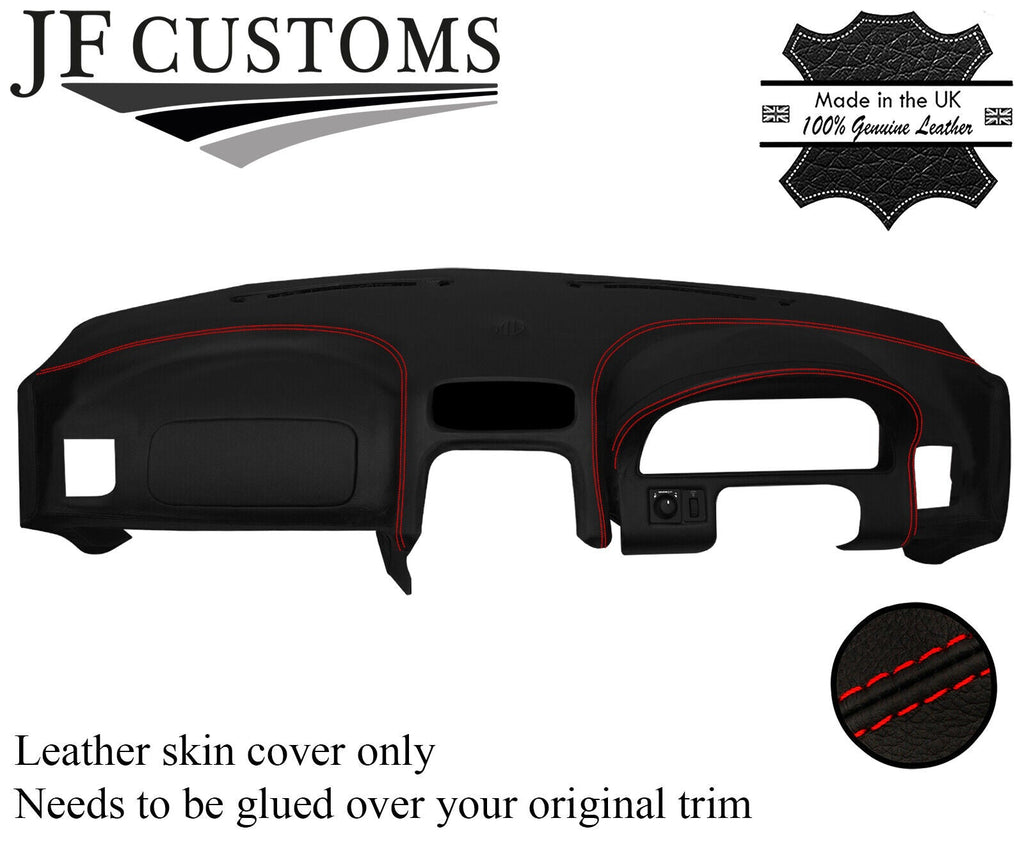 RED STITCH LEATHER DASHBOARD + SPEEDO + HOOD COVER FITS MG MGF MG TF 95-05