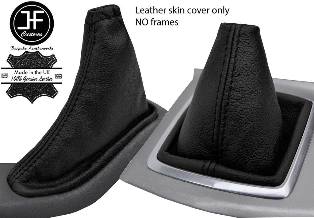 BLACK TOP GRAIN LEATHER GEAR & HANDBRAKE GAITER FOR FORD FOCUS MK2 2005-2008