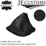 BLUE STITCHING ITALIAN LEATHER GEAR GAITER COVER FITS ROVER SD1 VITESSE