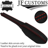 RED STITCH LEATHER HANDBRAKE+HOUSING TRIM COVERS FOR FORD TRANSIT CUSTOM 18-21