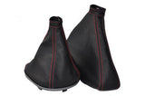 FITS FIAT COUPE 16V 20V TURBO GEAR & HANDBRAKE GAITER D RED CUSTOM NEW