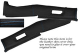 BLUE STITCH FITS TRIUMPH STAG MK1 MK2 2X B POST PILLAR LEATHER SKIN COVERS ONLY