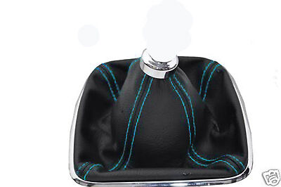 FITS FORD MONDEO MK4 LEATHER GEAR GAITER 07+ blue stitch CUSTOM NEW MADE IN UK