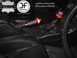 RED STITCH MANUAL LEATHER GEAR & HANDBRAKE GAITER FITS DAIHATSU COPEN 02-11