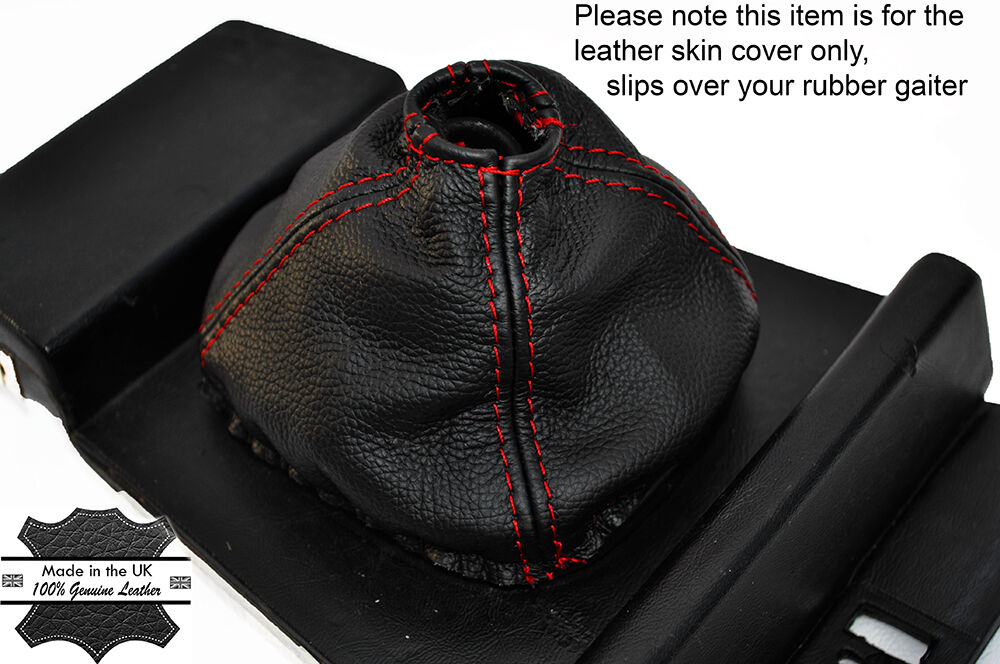 RED SITCH MANUAL LEATHER GEAR GAITER FITS OVER RUBBER FITS BMW 2002 2002 TII