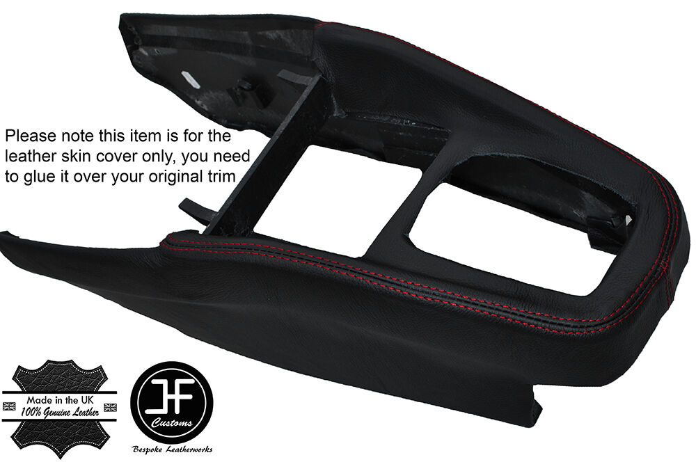 RED STICH CONSOLE GEAR SURROUND LEATHER COVER FITS VW GOLF MK4 IV JETTA 98-05