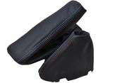 FITS BMW E90 91 92 93 AUTO AUTOMATIC LEATHER GEAR HANDBRAKE GAITER TRI STITCH