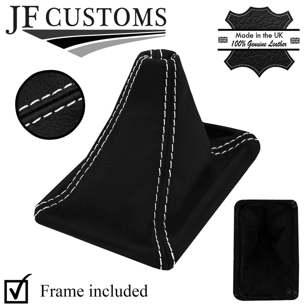 WHITE STITCH LEATHER HI LOW +PLASTIC FRAME FITS TOYOTA LAND CRUISER PRADO 03-09