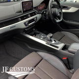 FITS AUDI A4 B9 2015+ L GREY STITCH LEATHER SIDE CENTER CONSOLE TRIM COVER