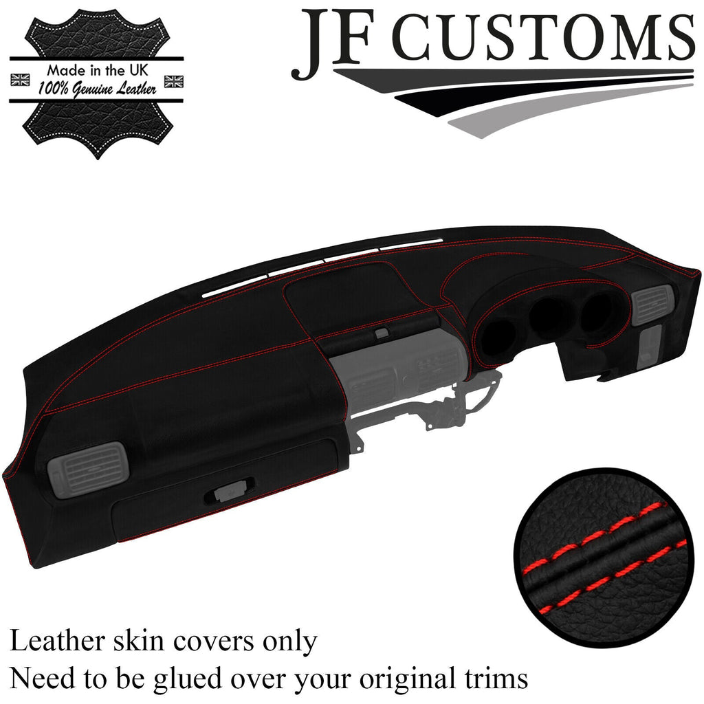 RED STITCH LEATHER DASH DASHBOARD COVER FITS TOYOTA MR2 MK3 ROADSTER 99-07