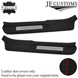 FOR HONDA S2000 RED STITCH DOOR SILL TRIM COVER PERFORATED & TOP GRAIN LEATHER
