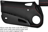 RED STITCHING 2X DOOR CARD LEATHER SKIN COVERS FITS NISSAN 350Z 2002-2005